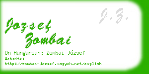 jozsef zombai business card
